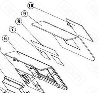 ПАНЕЛЬ ПЛАТЫ УПРАВЛЕНИЯ В СБОРЕ ДЛЯ КОФЕВАРКИ HURAKAN HKN-ME717