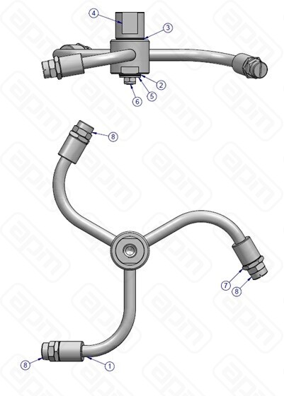 РУКАВ СИСТЕМЫ МОЙКИ В СБОРЕ APACH 85LAV00001