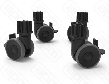 КОМПЛЕКТ КОЛЕС СО СТОПОРАМИ UNOX XUC225