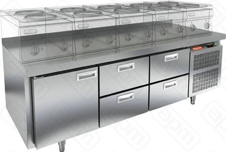 СТОЛ С МОРОЗШКАФОМ HICOLD SN122BT LT