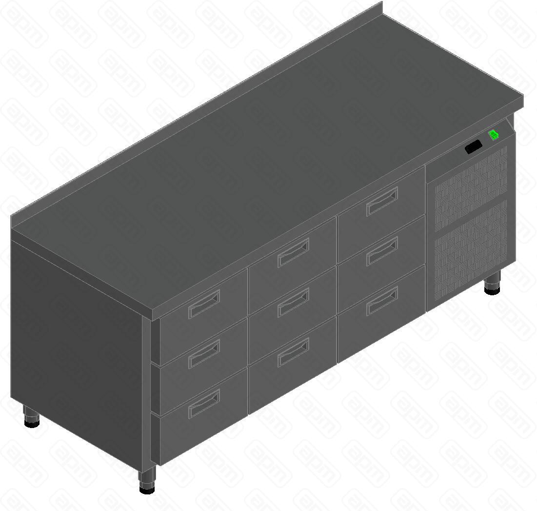 СТОЛ С ОХЛАЖДШКАФОМ HICOLD GN333TN