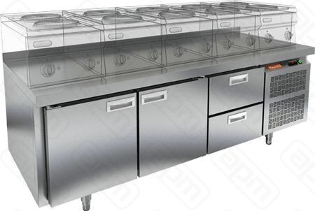 СТОЛ С ОХЛАЖДШКАФОМ HICOLD SN112TN LT