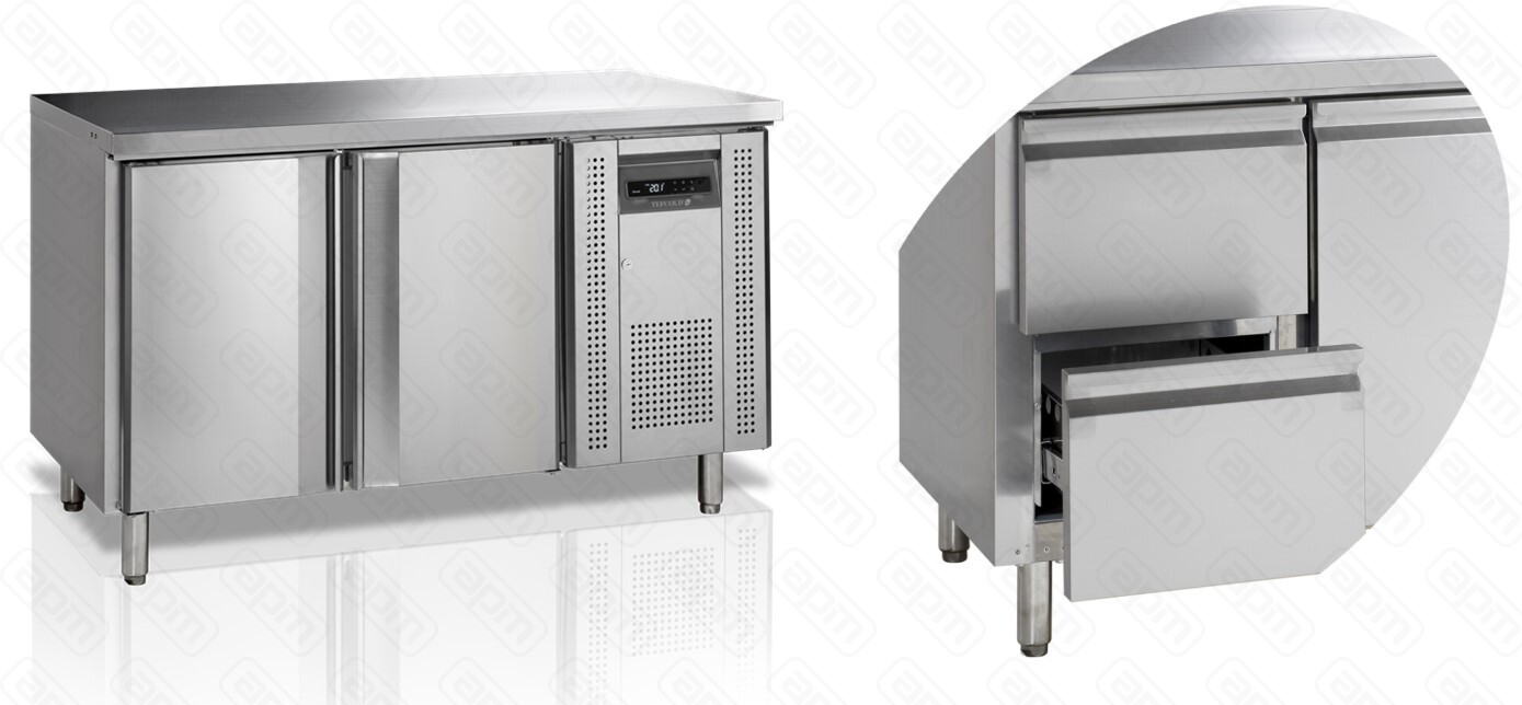 СТОЛ С ОХЛАЖДШКАФОМ TEFCOLD CK7210-SPВЫДВИЖНЫЕ ЯЩИКИ В 1 СЕКЦИИ 12547