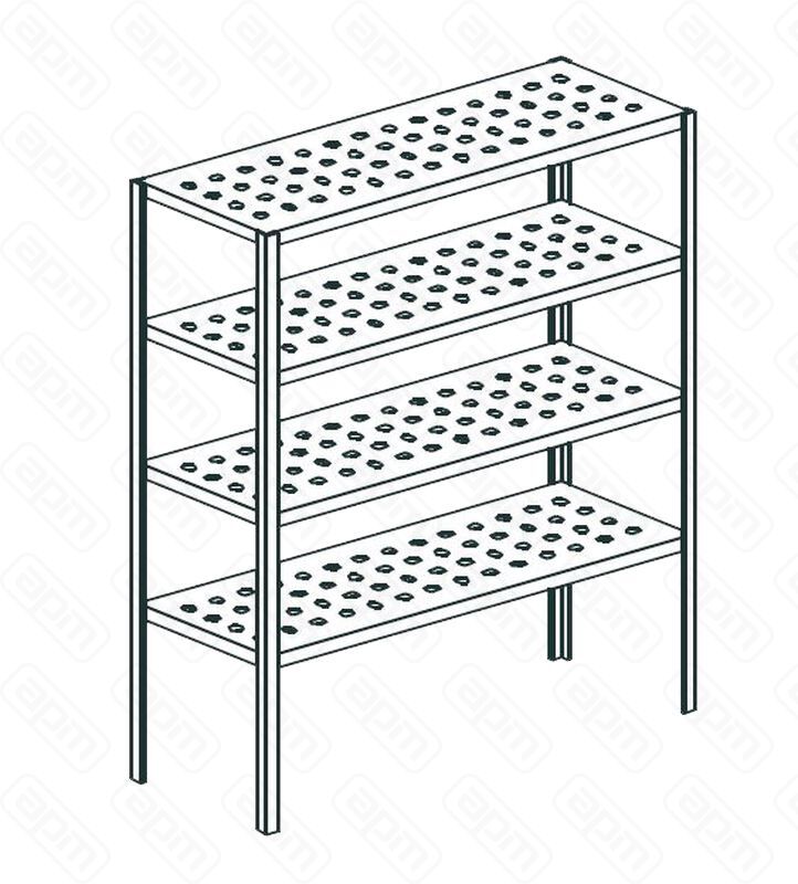 СТЕЛЛАЖ ПЕРФОРИРОВАННЫЙ APACH CHEF LINE LSTP20-184