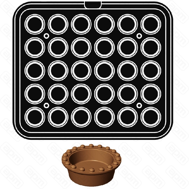Форма B для выпечки тарталеток d4736мм d4130мм h18135мм 30 ячеек для Cookmatic PIASTRA B
