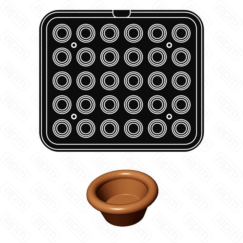 Форма D для выпечки тарталеток d4026мм d3420мм h16105мм 30 ячеек для Cookmatic PIASTRA D