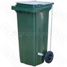 Бак для мусора 120л с педалью с крышкой на колесах пэ цвет зеленый МКТ 120 зеленый ПГ
