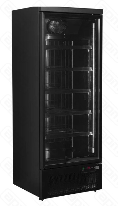 ШКАФ МОРОЗ СО СТЕКЛОМ TEFCOLD ATOM MAXI F1DBB ЧЕРНЫЙ