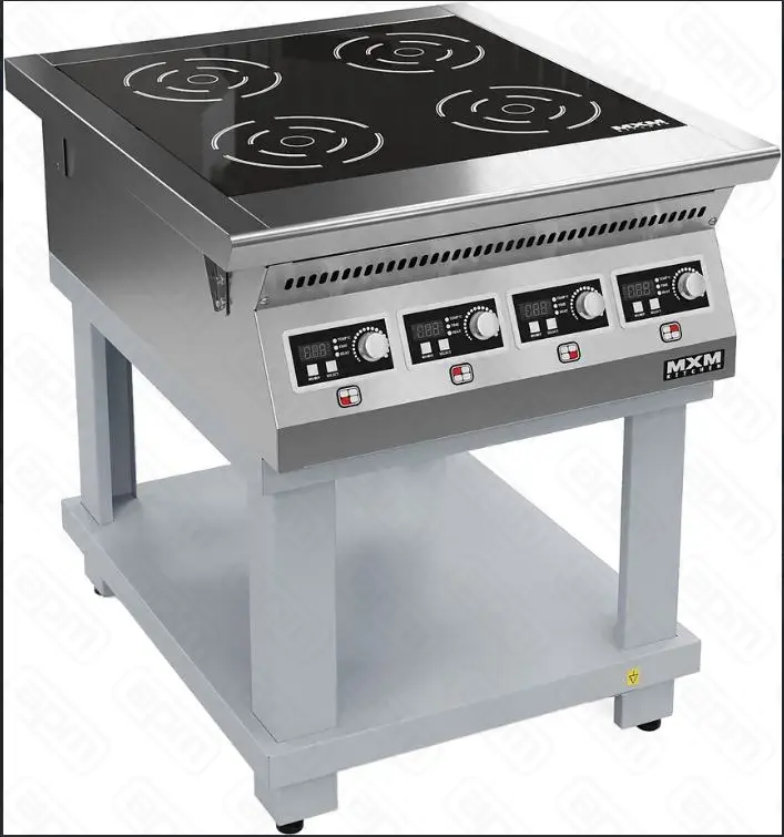 Плита индукционная тип ПИ модель ПИ49ПС35-02 на подставке с воздуховодом полн из нерж стали