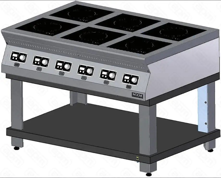 Плита индукционная тип ПИ модель ПИ69П50 без воздуховода на крашеной подставке