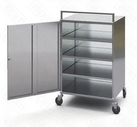 Тележка закрытая для транспортировки мясных полуфабрикатов 600х700х1000 мм