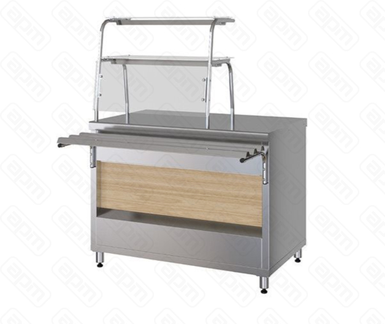 ПРИЛАВОК НЕЙТРАЛЬНЫЙ С 2-МЯ ПОЛКОЙ KAYMAN ПН-1500-2П-01-МХ ДЕР КЛЕН