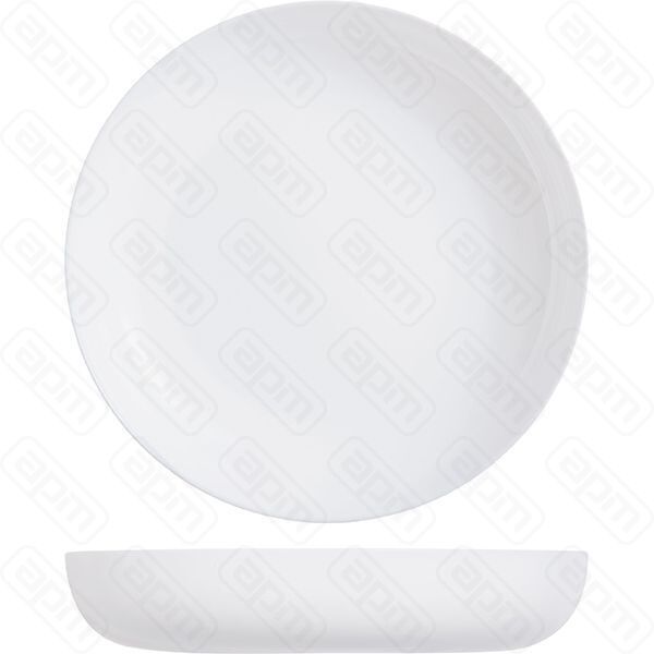 Тарелка глубокая с бортом Luminarc Эволюшнс 25 смстеклокерамика белый цвет ARC 612