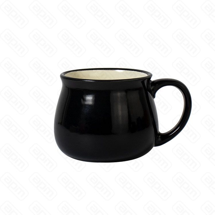 Кружка фарфоровая250 млчерная  PL