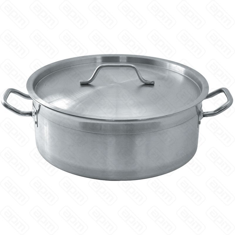 Кастрюля-котел c крышкойнизкая 10л 3212 сталь 180серия Kitchen Staff  PL-Proff Cuisine