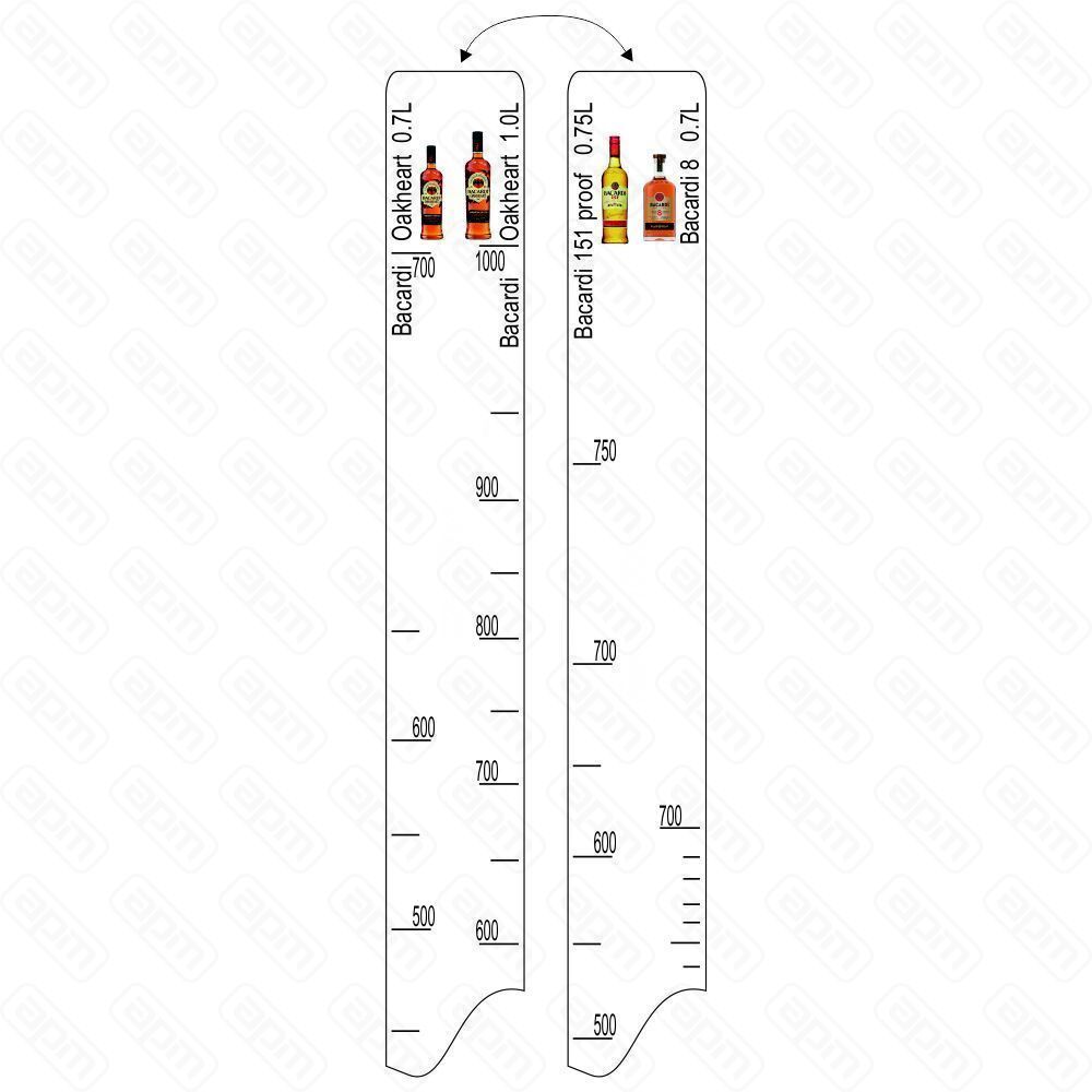 Барная линейка Bacardi Oakheart 700мл1л  Bacardi 151 proof750мл  8 лет 700мл PL Proff Cu