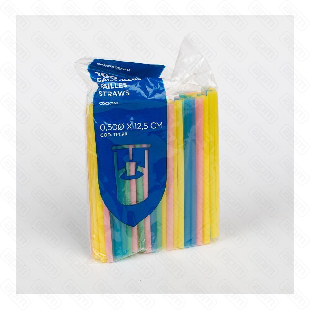Трубочка коктейльная цвет ассорти 05125 см РР 100 шт