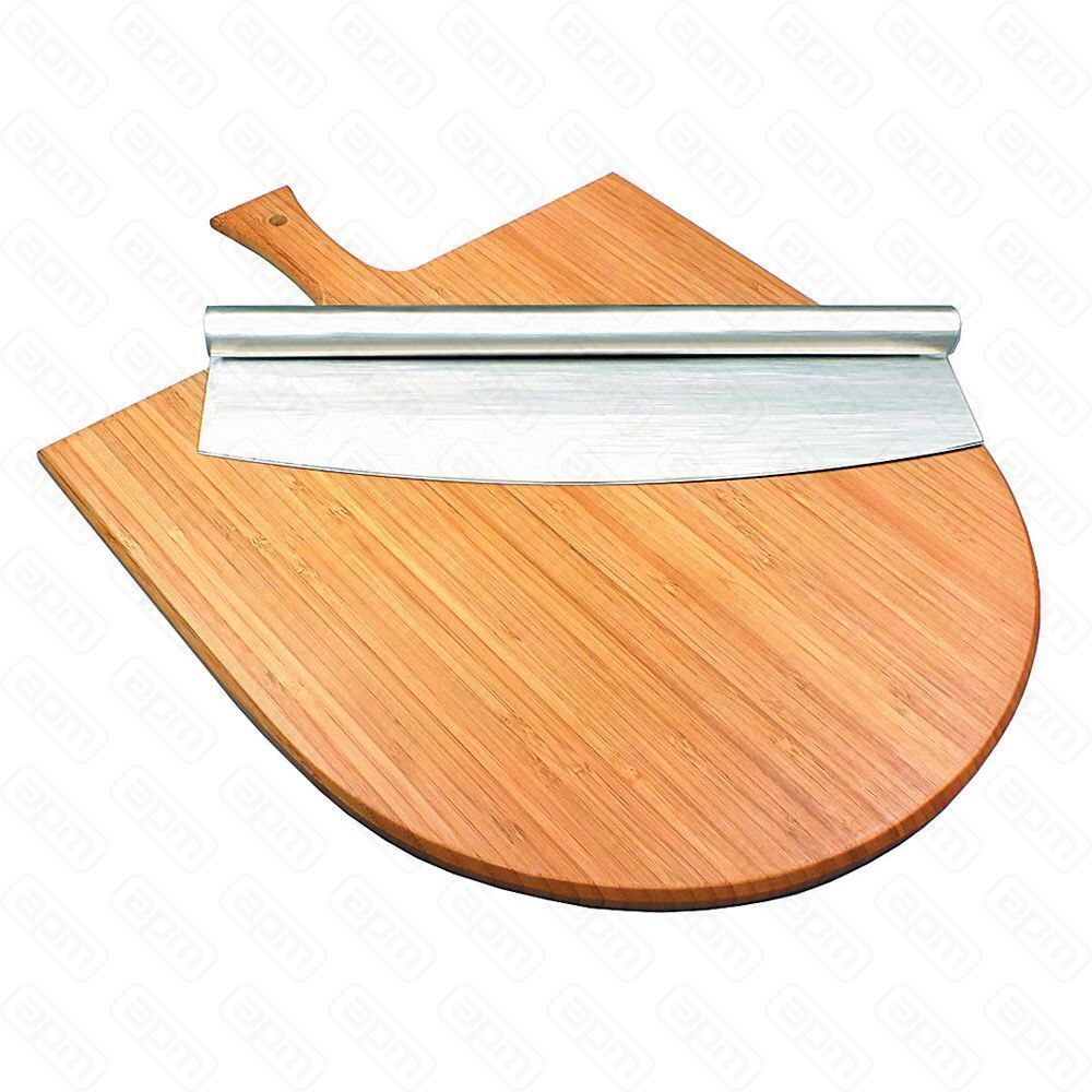 Набор для подачи пиццы доска бамбуковая d 32 см с ручкой  нож Prohotel