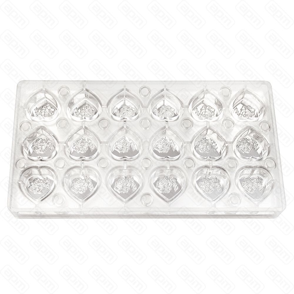 Форма для шоколада на магнитах Сердце 18 ячеек 322915 мм поликарбонат PL Proff Cuisine