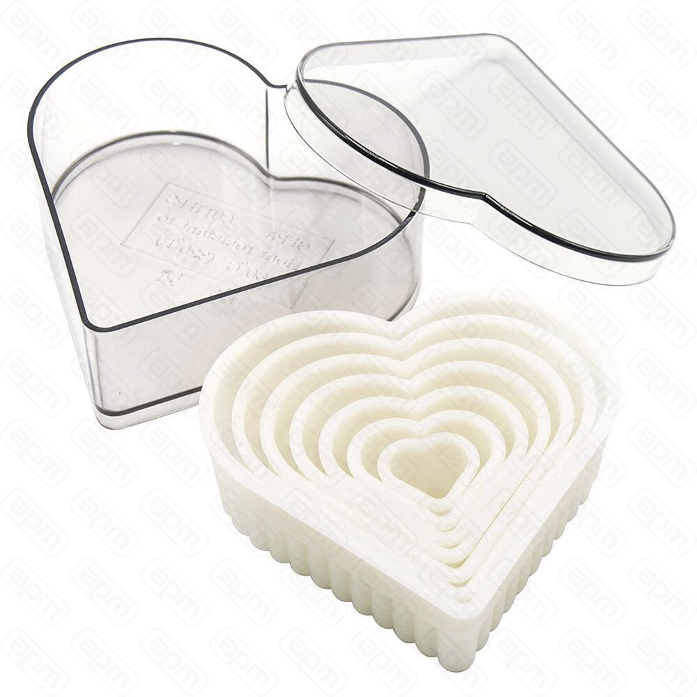 Набор кондитерских рифленых форм Сердце высота 35 см 7 шт нейлон PL Proff Cuisine