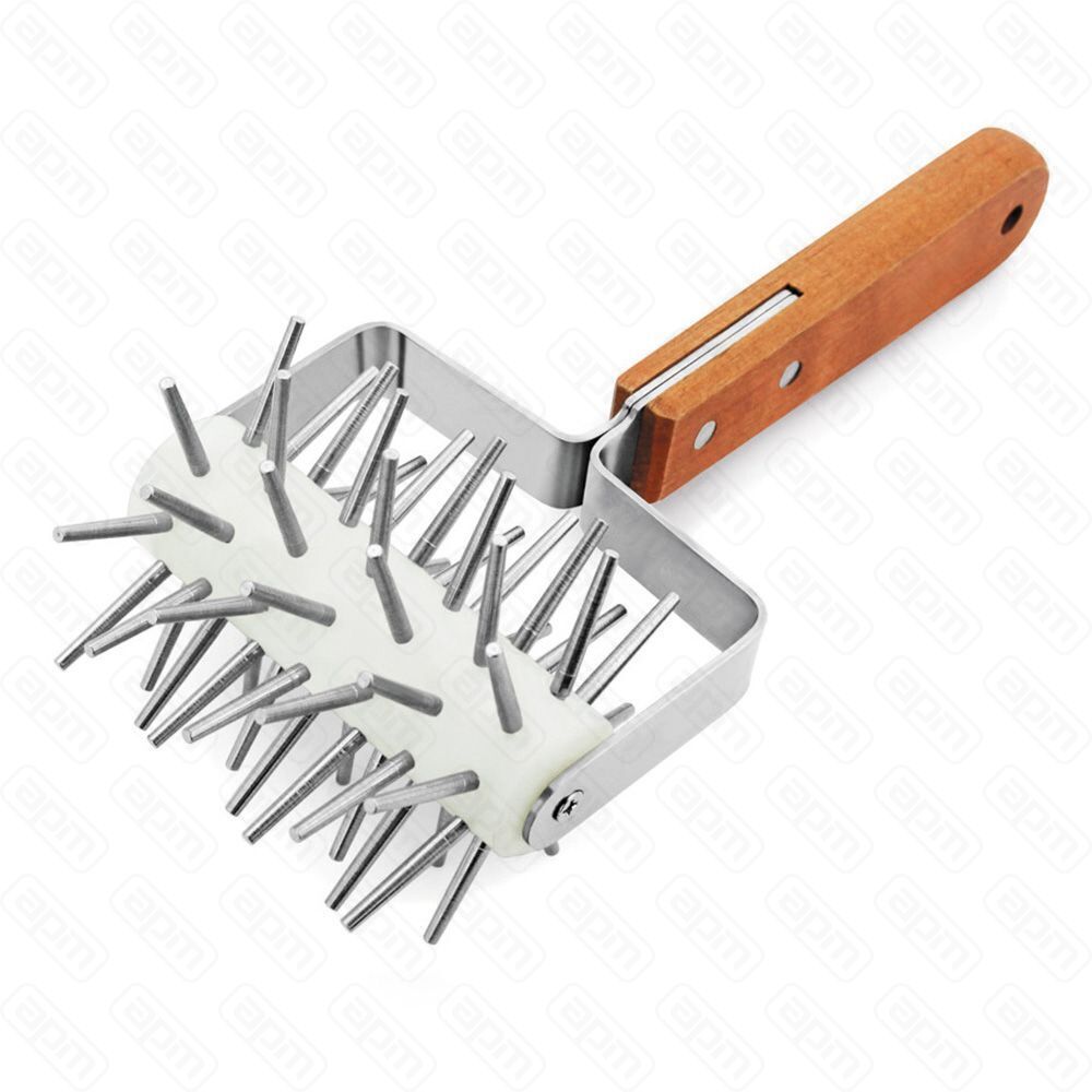 Ролик для наколки теста с деревянной ручкой 125 см нержавейка