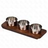 Сет сервировочный деревподставка  3 соусника по 100 мл PL Proff Cuisine