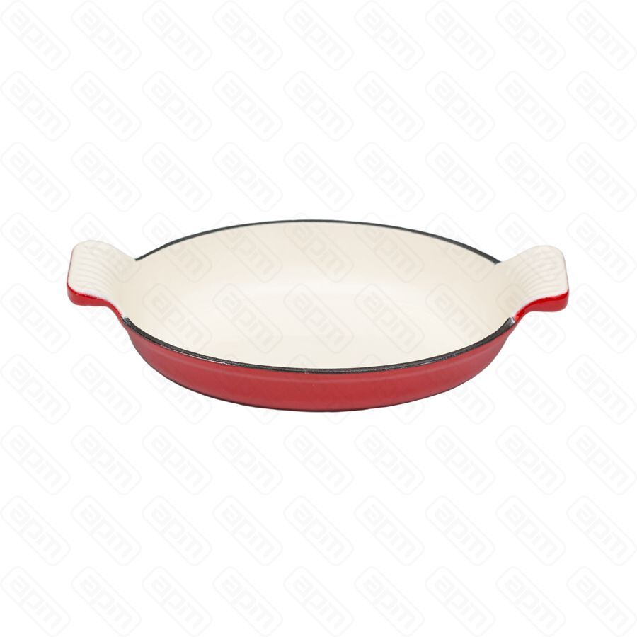Сковорода порционная овальная 600 мл красная эмалированный чугун 2615 см PL Proff Cuisine