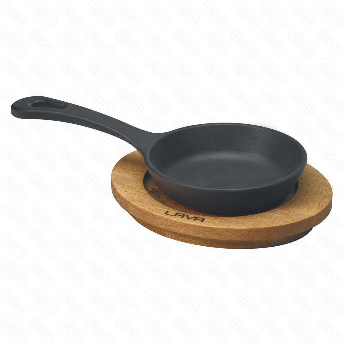 Сковорода круглая с ручкой чугун на дподставке d12см  LAVA