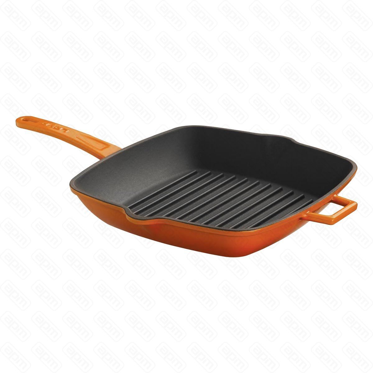 Сковорода-гриль  чугун 2626  эмаль оранжевая LAVA
