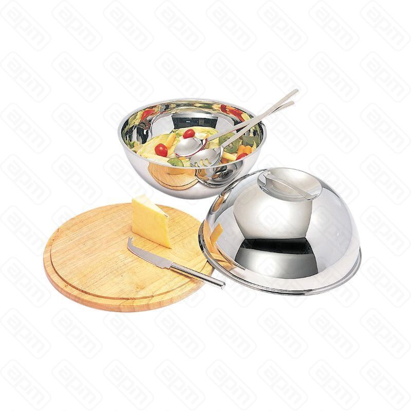 Набор деревянное блюдо 30 см  металлический баранчик PL - REG