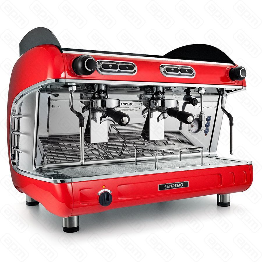 Кофемашина Sanremo Verona SAP полуавтомат 2 высокие гр красная