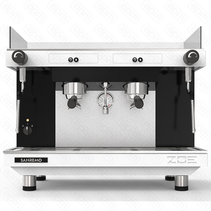 Кофемашина Sanremo Zoe SAP полуавтомат 2 высокие гр бело-чрная