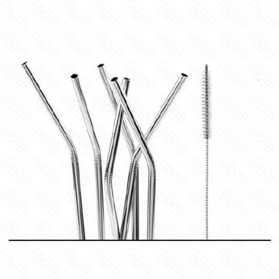 Комплект трубочек  6шт с щткой Motta
