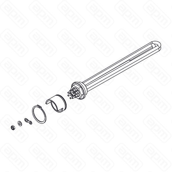 Комплект нагревательного элемента бойлера 35КВТ 2-3ГР Sanremo арт KITRESCA35K