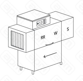 МАШИНА ПОСУДОМОЕЧНАЯ DIHR RX 144 SXDDEXPDR64