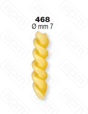 ФОРМА LA MONFERRINA ДЛЯ DOLLY  PNUOVA FUSILLI 2 PRINCIPI 7 ММ ДИАМЕТР 468 БРОНЗА