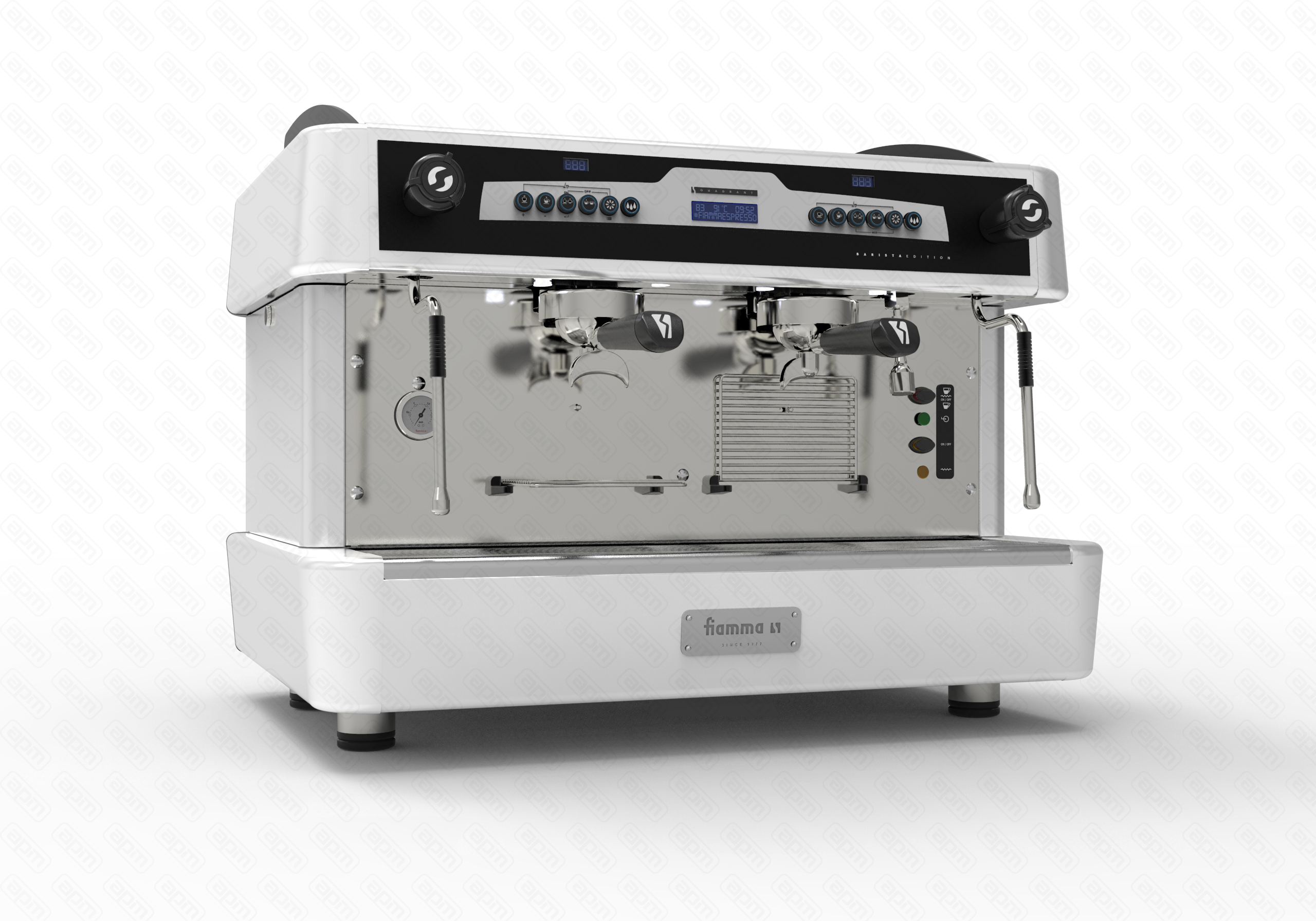 Кофемашина рожковая FIAMMA QUADRANT 2 DSP TC BARISTA WHITE автомат 2 группы COFFEE MACHINE QUADRANT 2 DSP TC BARISTA WHITE