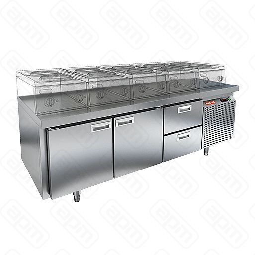SN 112TN О LT стол охл под тепловое оборуд-210островн 2 двери 2 ящика 1835х600х675мм
