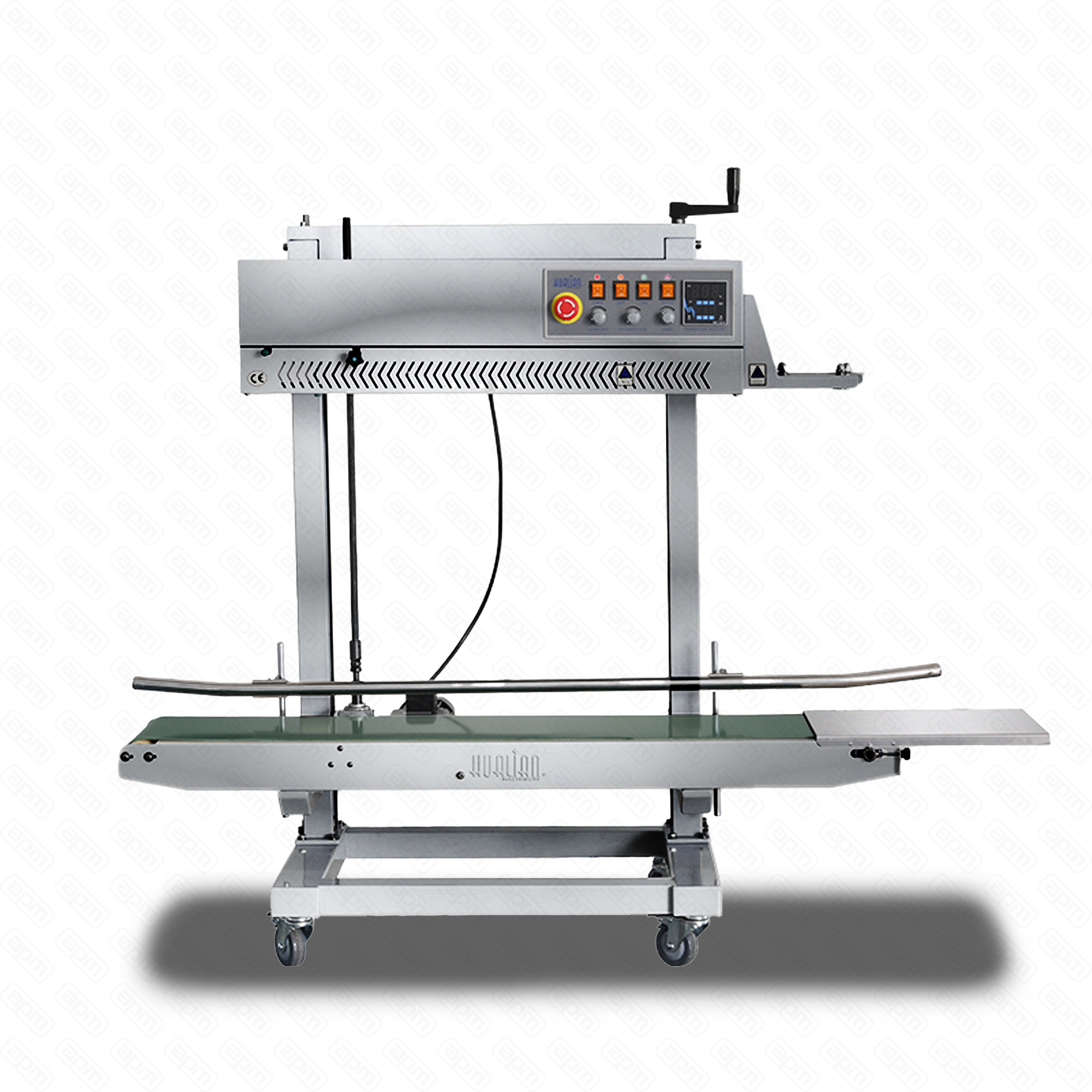 Роликовый конвейерный запайщик для тяжелых мешков FRCM-1120L SS нерж датер