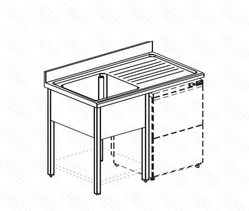 ВАННА МОЕЧНАЯ APACH CHEF LINE LS137-55RWD