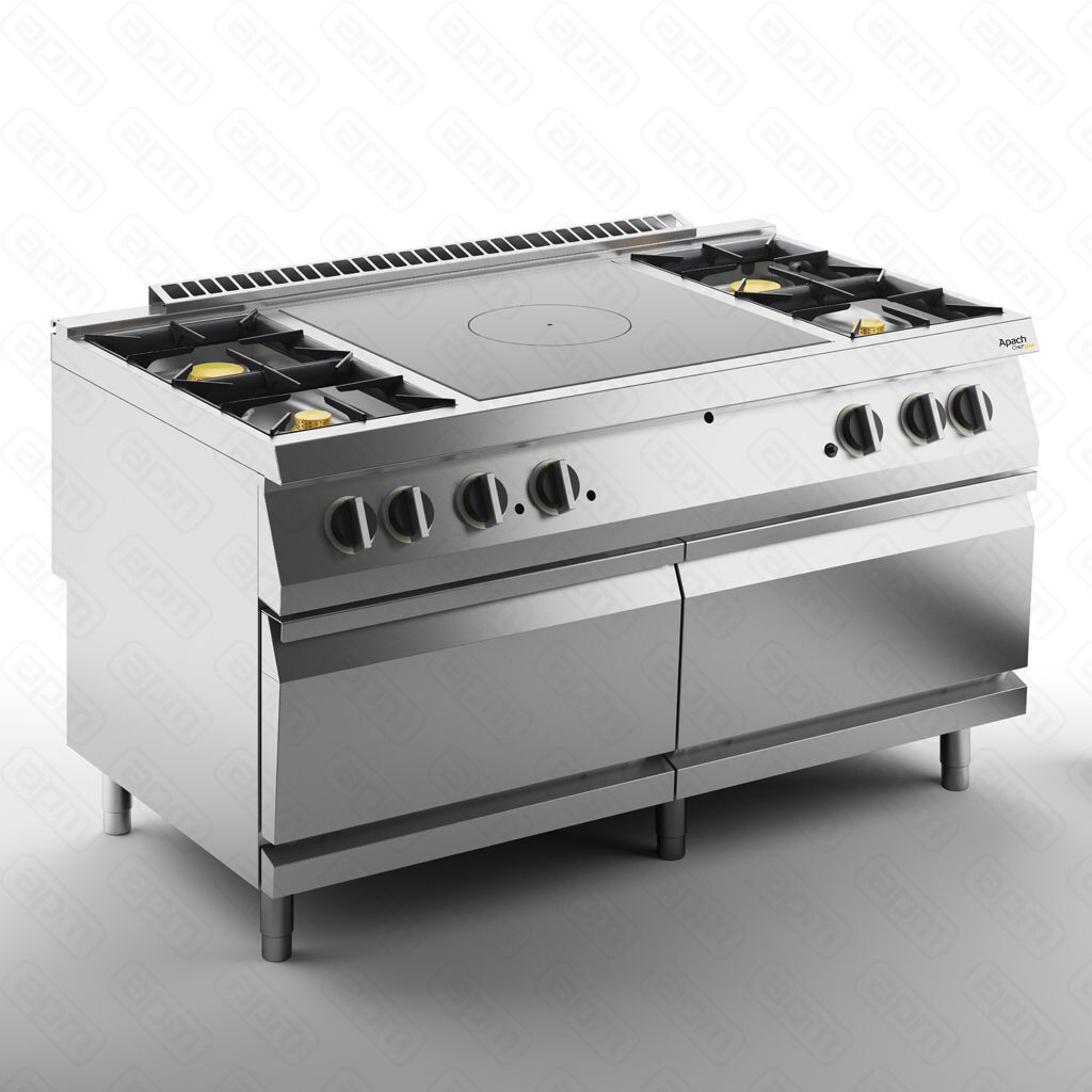 ПЛИТА СО СПЛОШНОЙ ПОВЕРХНОСТЬЮ ГАЗОВАЯ 900 СЕРИИ APACH CHEF LINE SLRSTG169R4FG